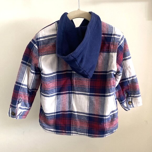 Baby Gap Toddler Hooded Button Up Plaid 2T - Picture 2 of 6